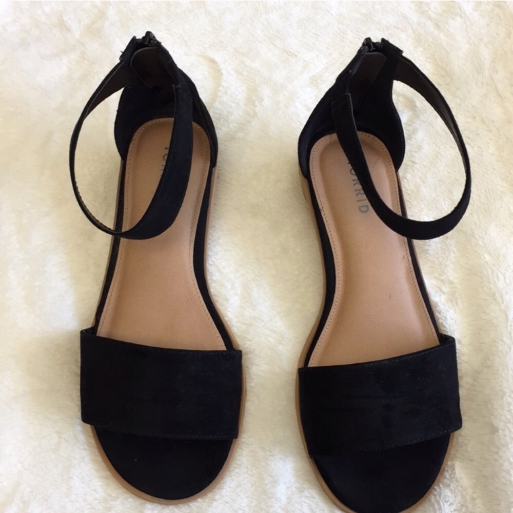 Torrid BLACK suede block heels